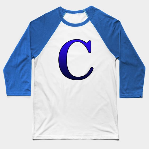 Blue Roman Numeral 100 C Baseball T-Shirt by Numerica